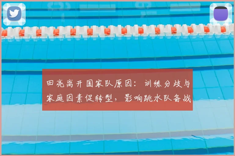田亮离开国家队原因：训练分歧与家庭因素促转型，影响跳水队备战安排